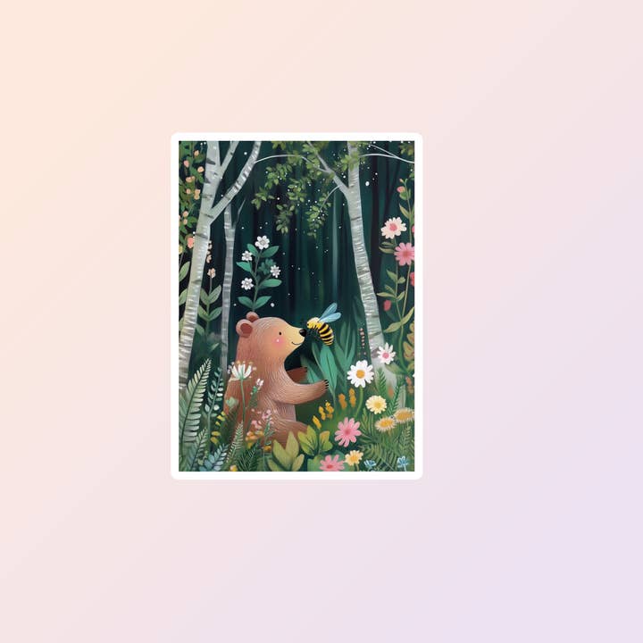 Autocollants d'ours mignons, jolis autocollants décoratifs d'animaux pour la vente par Sorry Not Sorry Co