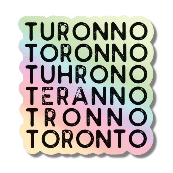 Autocollant holographique en vinyle Toronto pour la vente par Salt & Paper