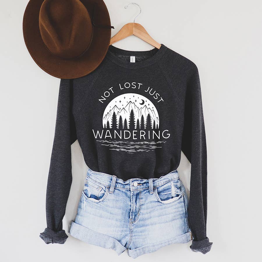 Alley & Rae - Wholesale Graphic Sweatshirt - Women's - Not Lost Just Wandering Adventure Sweatshirt5