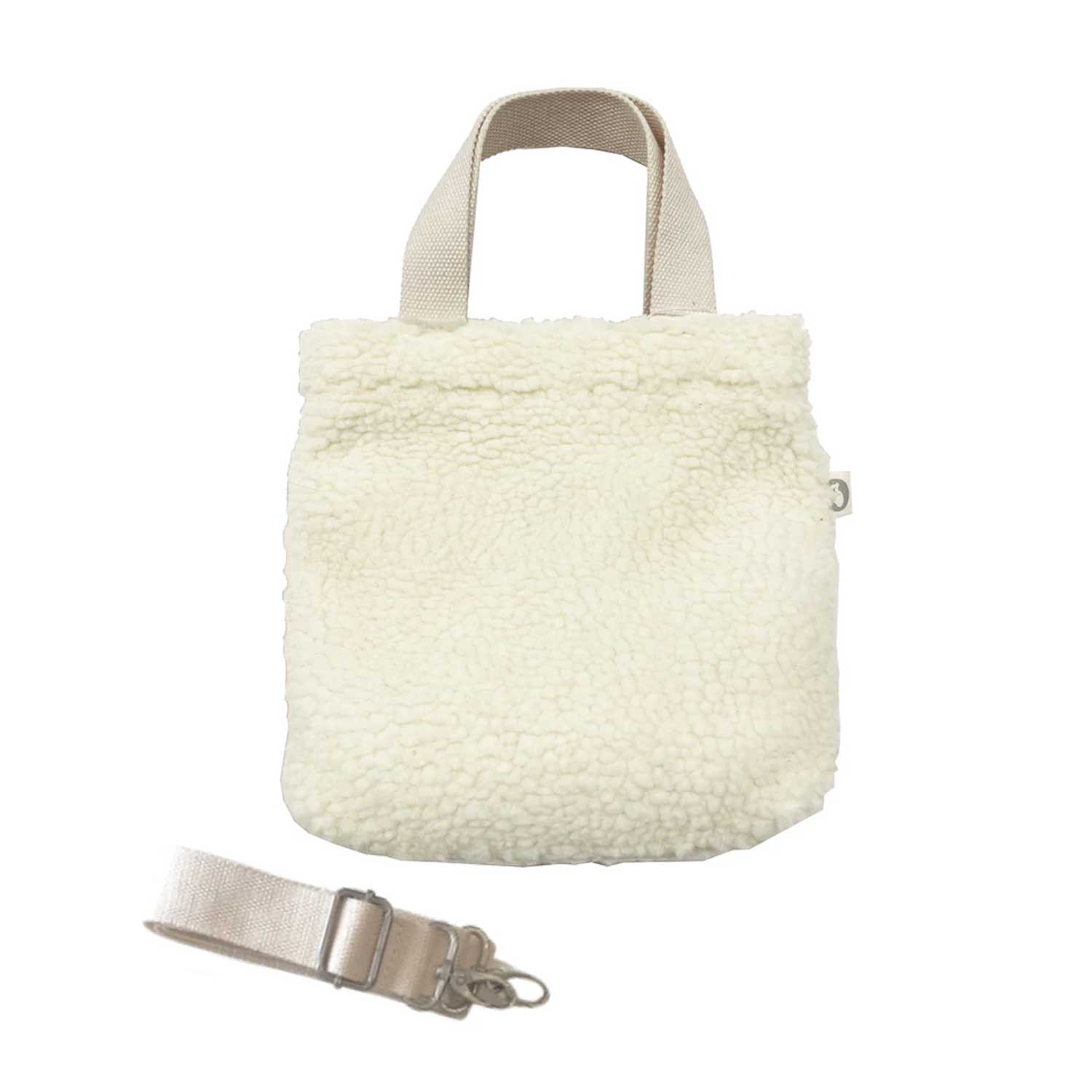 Quilted Koala - Wholesale Crossbody Bag - Women's - Sherpa Midi Town Crossbody Bag - Ivory1