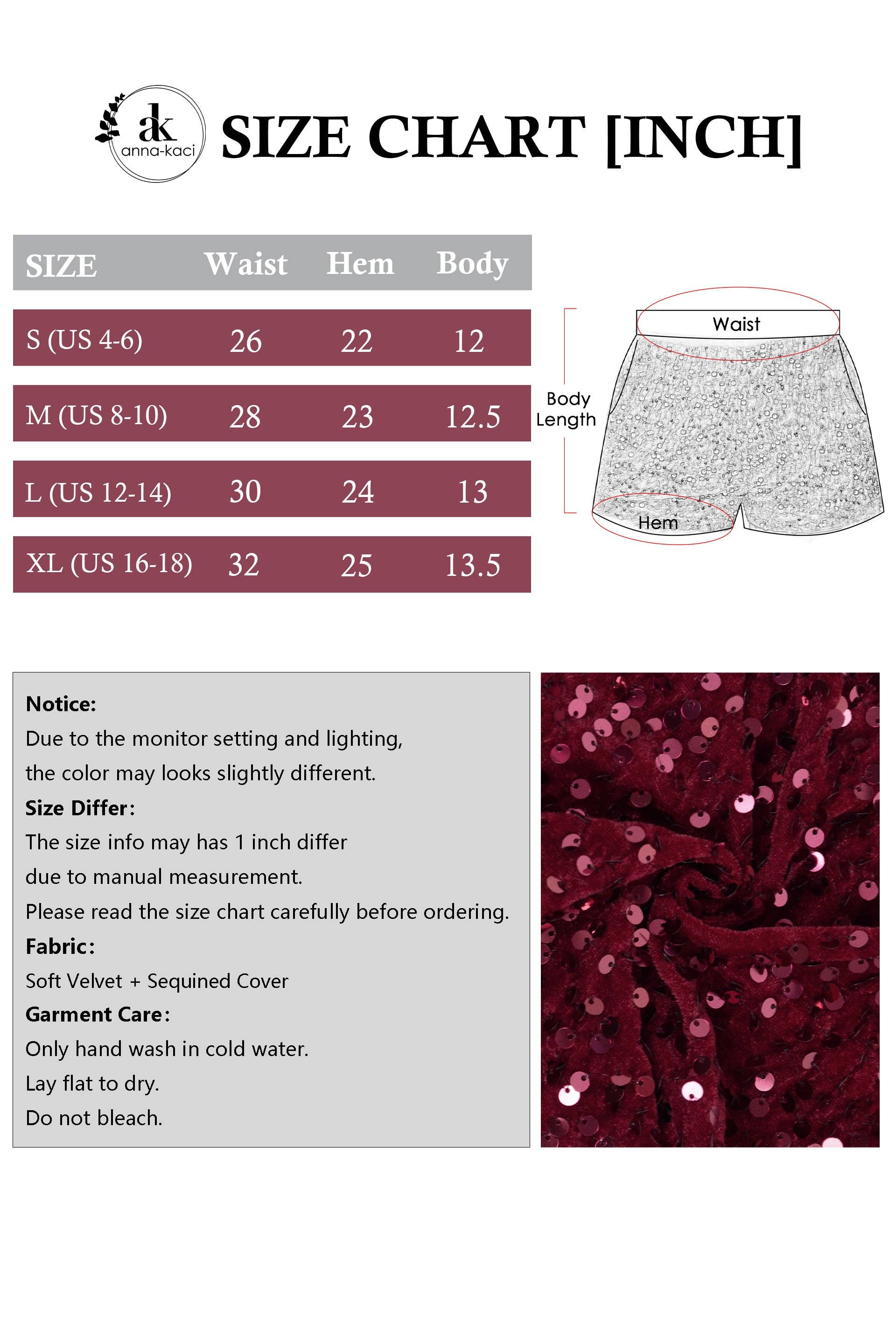 Anna Kaci Wholesale - Wholesale Shorts - Women's - Sparkly Sequin Shorts Elastic Waist with Pockets17