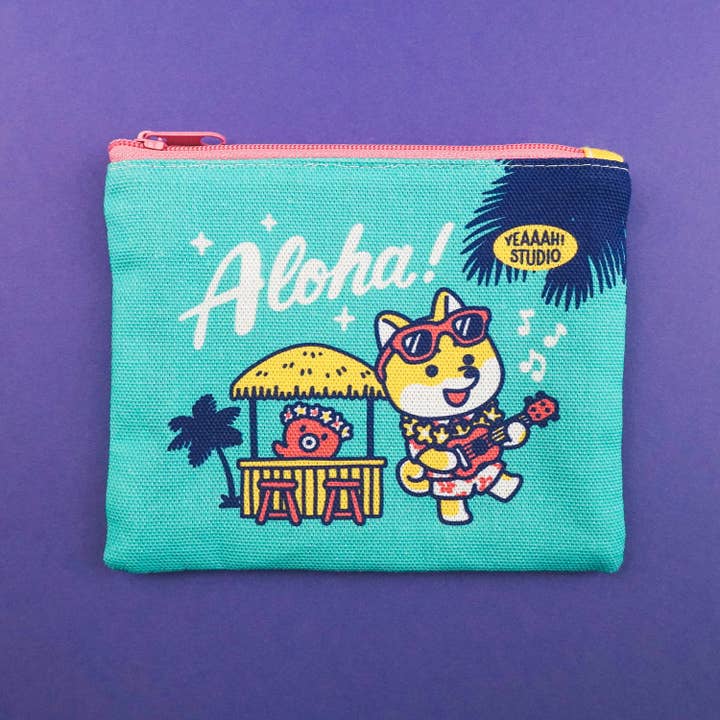 Small fabric pouch "Aloha" - Limited edition for wholesale by Yeaaah! Studio
