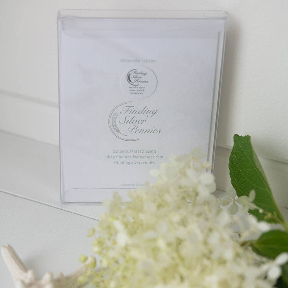 Finding Silver Pennies - Wholesale Everyday Greeting Card - Lobster Note Card | Coastal Greeting Card4