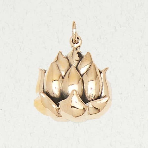 Nirvana LLC - Wholesale Individual Charm/Pendant - Hindu Bronze Pendant Necklace - Lotus