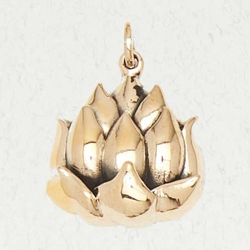 Nirvana LLC - Wholesale Individual Charm/Pendant - Hindu Bronze Pendant Necklace - Lotus0