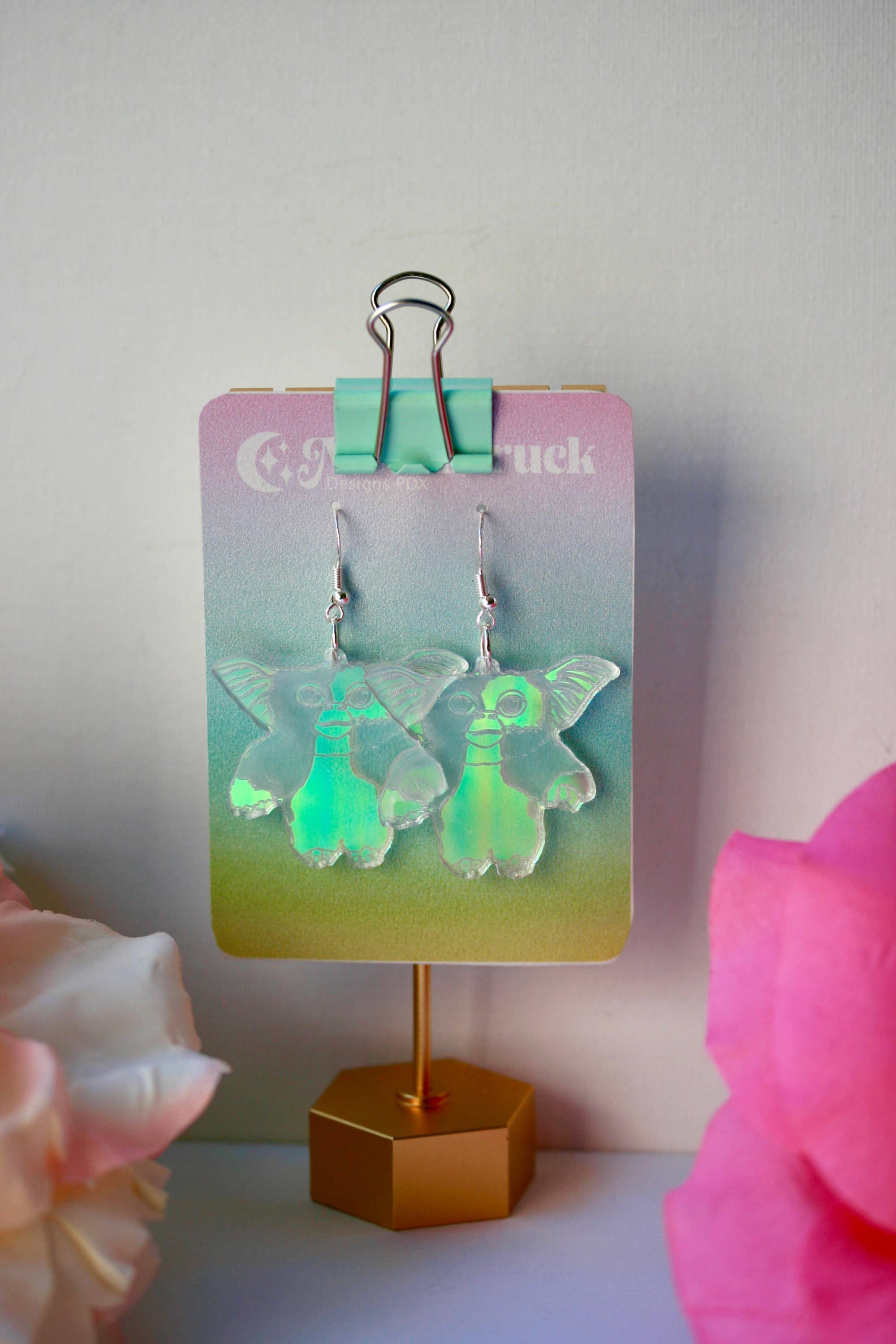 Moonstruck Designs PDX - Wholesale Dangle Earrings - Gizmo Earrings - Movie Mogwai Xmas Monster 80s Holiday Cult6