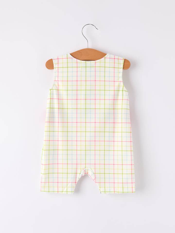 Rylee Faith Designs - Wholesale Jumpsuit - Baby - Back-To-School Smocking Embroidery Boys' Romper7