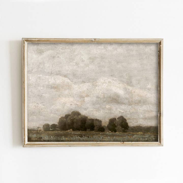 Stampa d'Arte del Paesaggio di Grantchester Meadow per la vendita all'ingrosso da parte di Paper House Print Shop