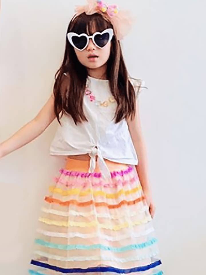 Eva Franco - Wholesale Skirt - Kids - Aluna Skirt in Rum Sunset - Girls