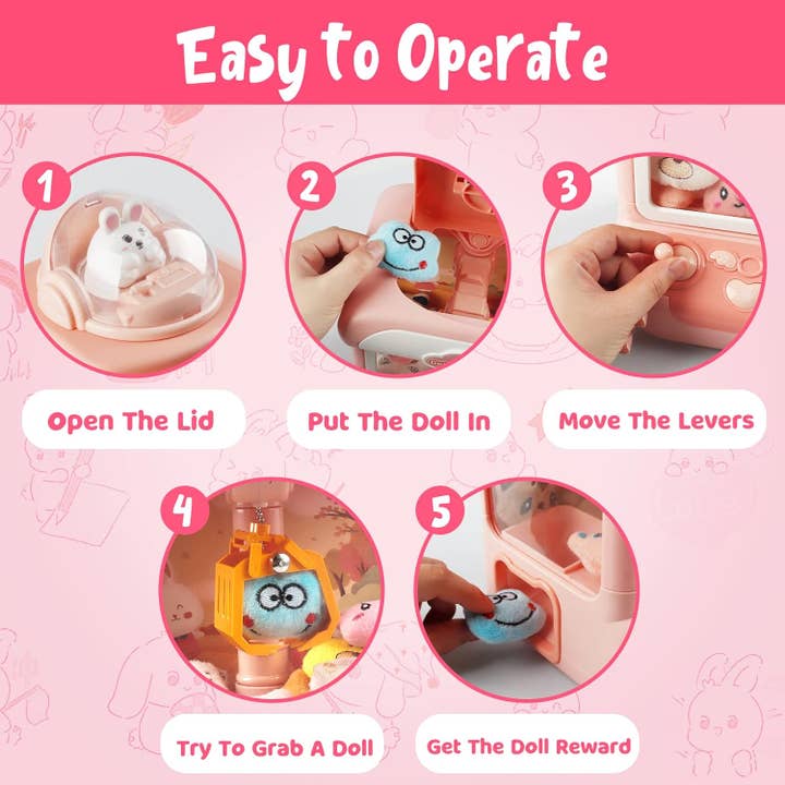 VIGOR – Engroshandel Legetøjssæt - Børn – Automater Slikgrabber Præmieudlevering Legetøj til Piger5