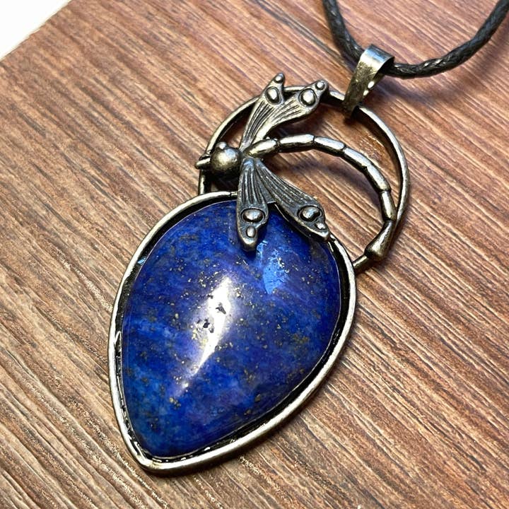 Peace Love Bling - Wholesale Pendant/Charm Necklace - Dragonfly Gemstone Pendant Necklace