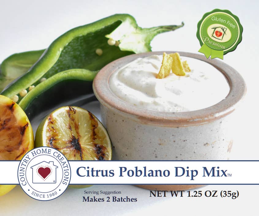 Country Home Creations - Wholesale Dip - Mini Citrus Poblano Dip Mix