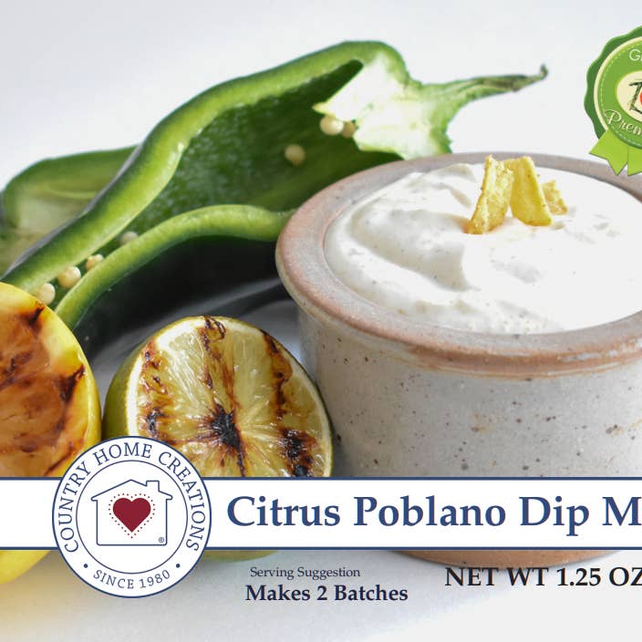 Country Home Creations - Wholesale Dip - Mini Citrus Poblano Dip Mix0