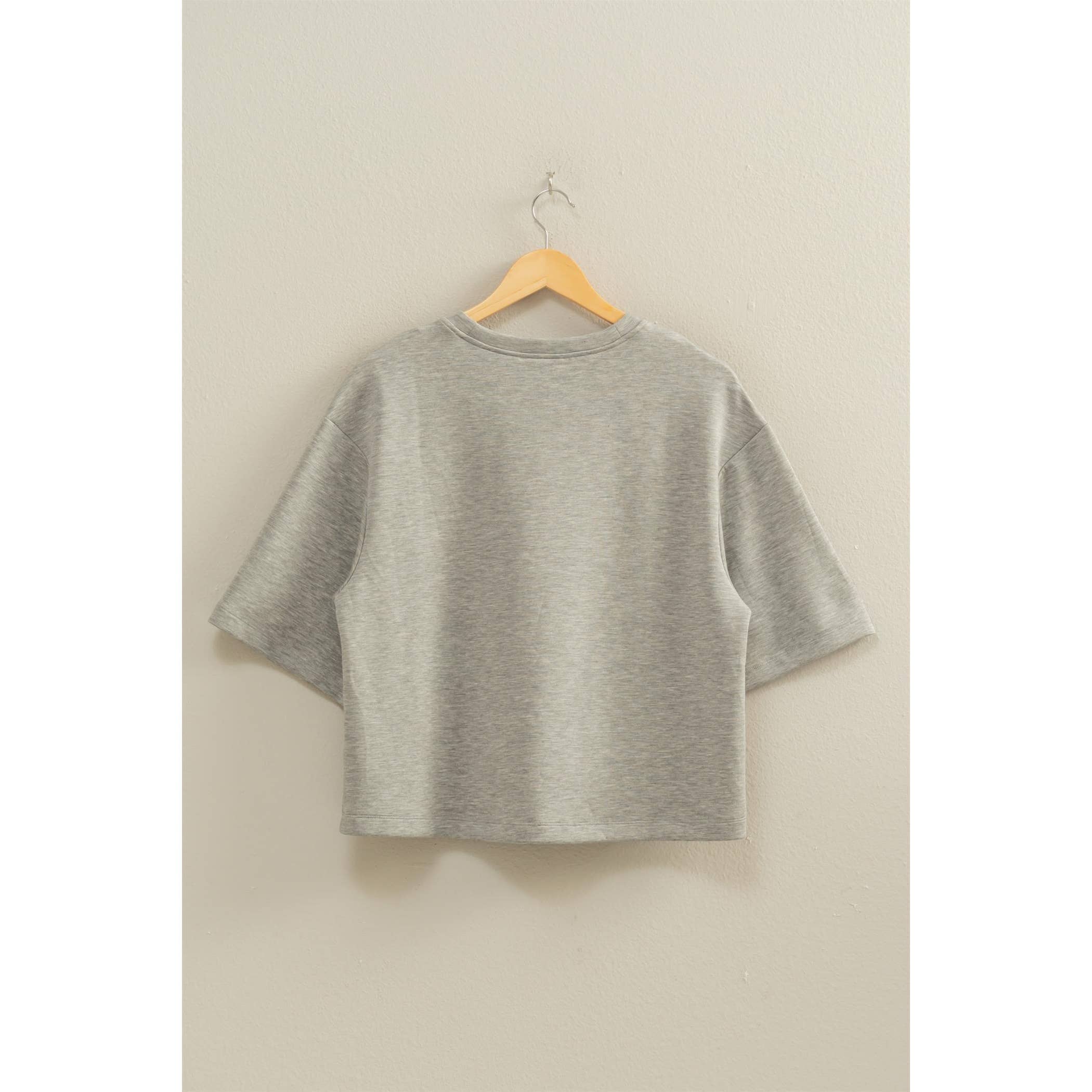 HYFVE - Wholesale Shirt - Women's - Double Knit Drop Shoulder Everyday Basic Top26