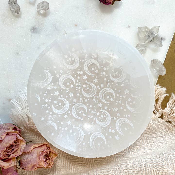 Fractalista Designs - Wholesale Jewelry Dish - Celestial Selenite Crystal Jewelry Bowl Trinket Dish5