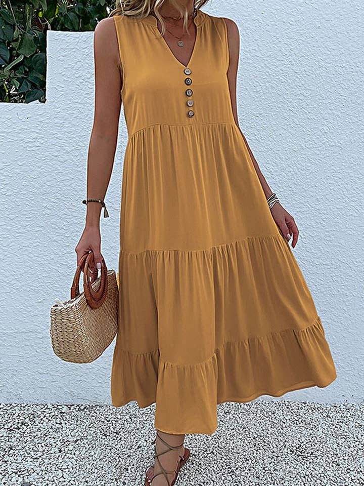 Lily Clothing - Vente Robe – femme - ROBE DÉCONTRACTÉE SANS MANCHES DE COULEUR UNIE _CWDSD28229