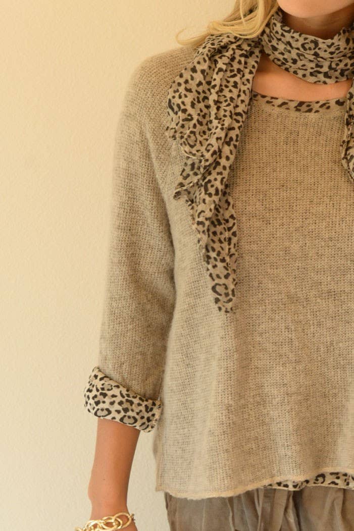 Ambiente - Wholesale Knit Sweater - Women's - WASHED VISCOSE BLENDED MOHAIR SWEATER-T2309EL1862115