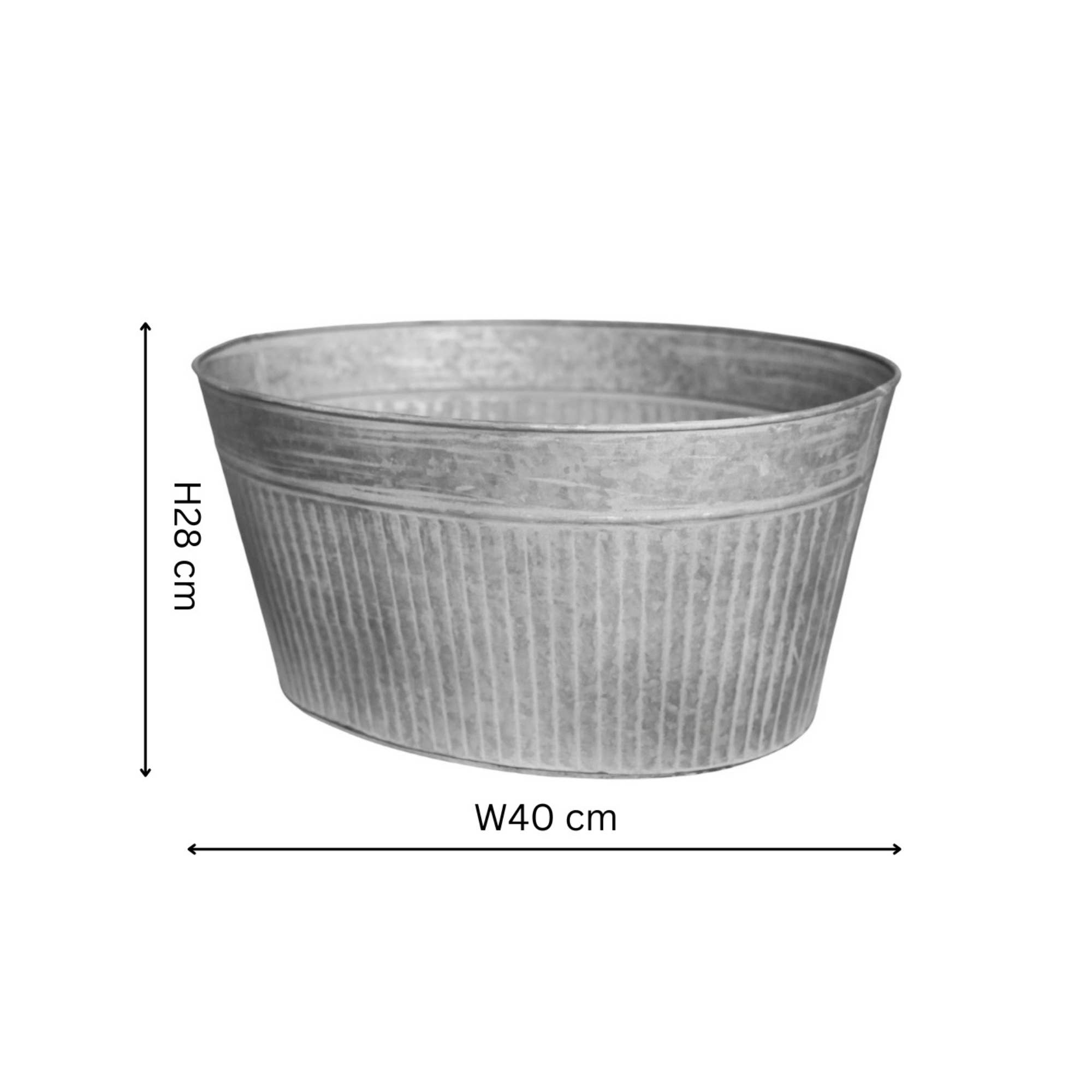 Ivyline – wholesale Plant pot – Outdoor Galvanised Trough0