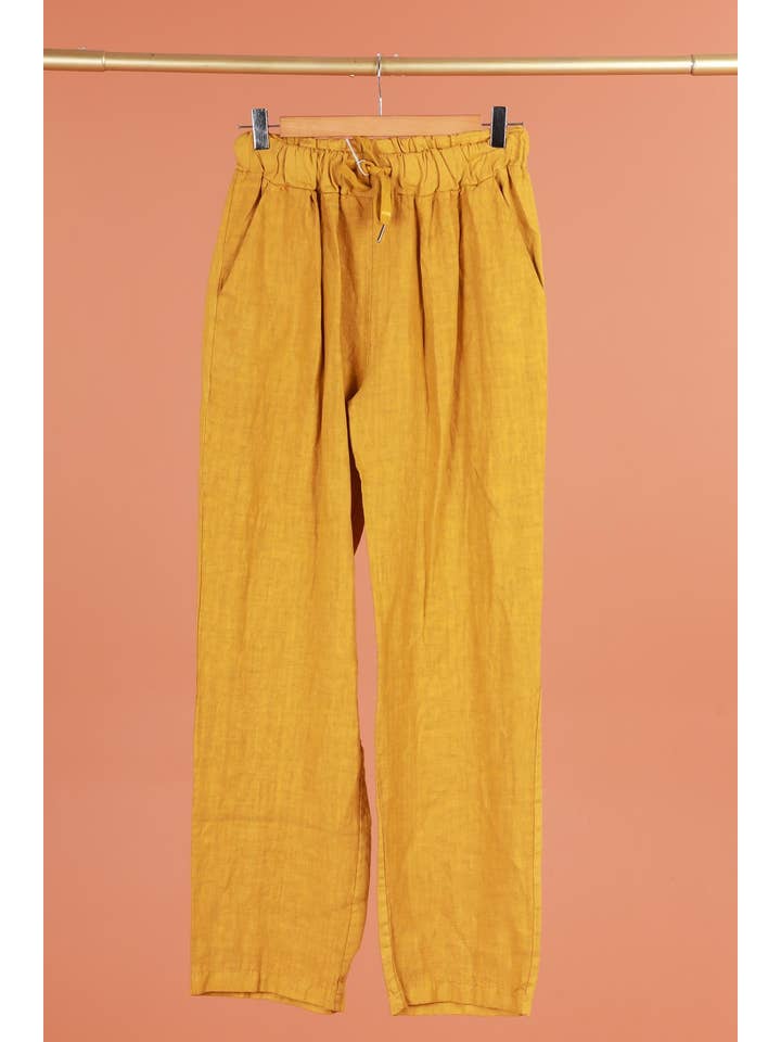 LINEN & COTTON HOUSE - Wholesale Pants - Women's - 12186 PLUS SIZE 100% LINEN