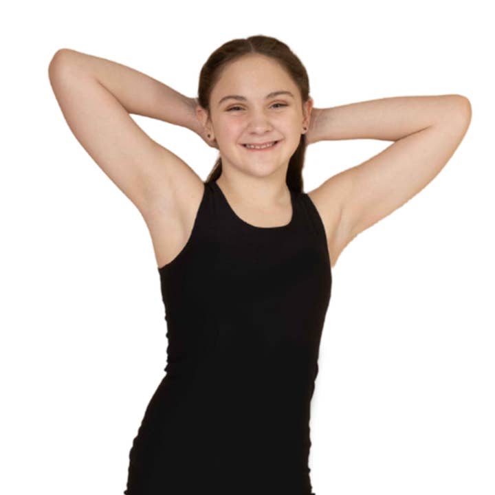 Débardeur de compression noir et noir pour la vente par Sugar Lulu