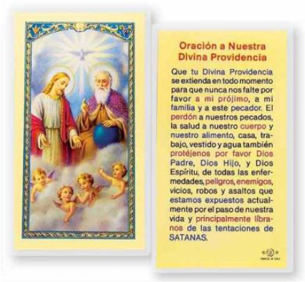 SAN JUDITAS RELIGIOUS ARTICLES - Wholesale Religious Card - ORACION A NUESTRA DIVINA PROVIDENCIA0