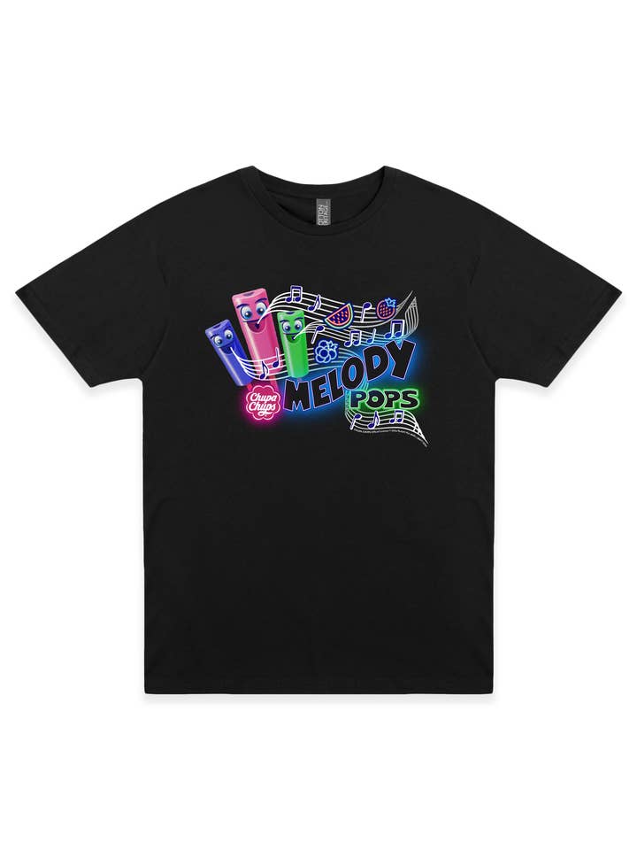 www.sweetvintagetees.com - Wholesale Screen Printed T-Shirt - Unisex - Chupa Chups Melody Pops Neon Character Tee