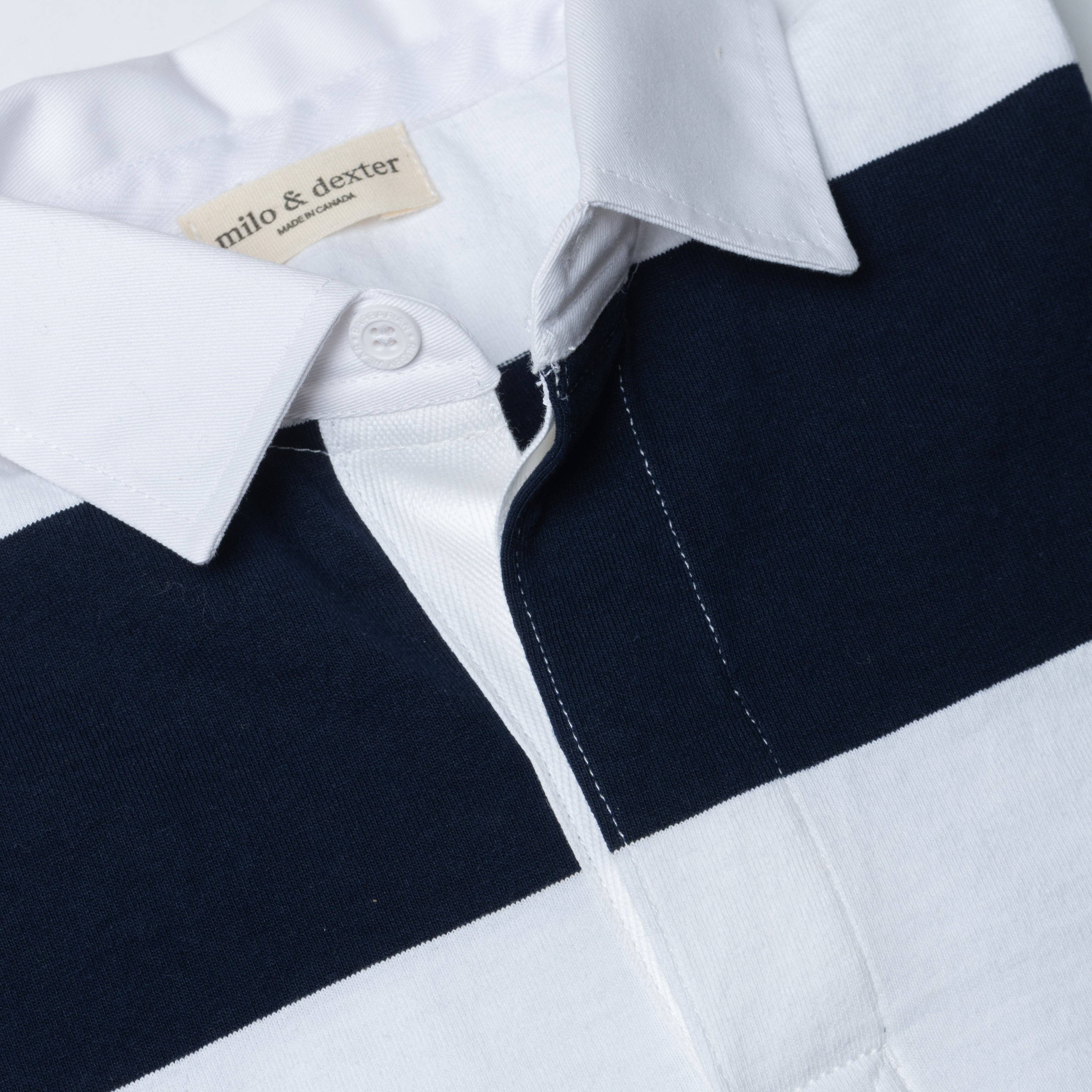 Milo & Dexter - Wholesale Polo - Men's - Striped Rugby Shirt5