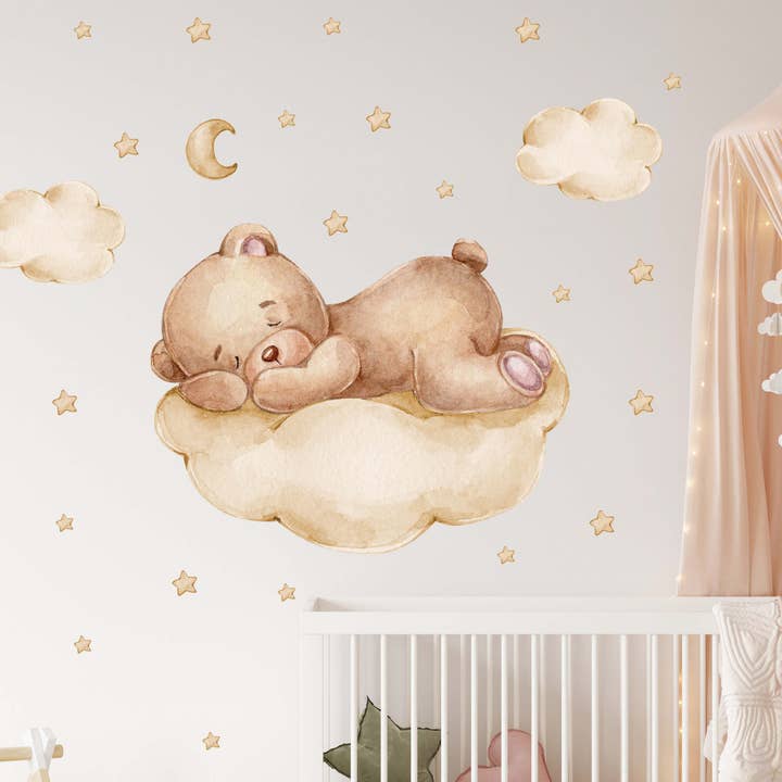 Bjørn på den brune sky V346 vægdekoration for engroshandel hos WANDKIND