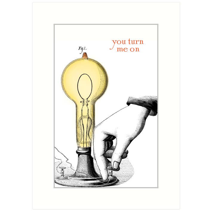 Lucca Paperworks - Vente Cartes de déclaration d'amour - Carte de vœux Turn On | Love1