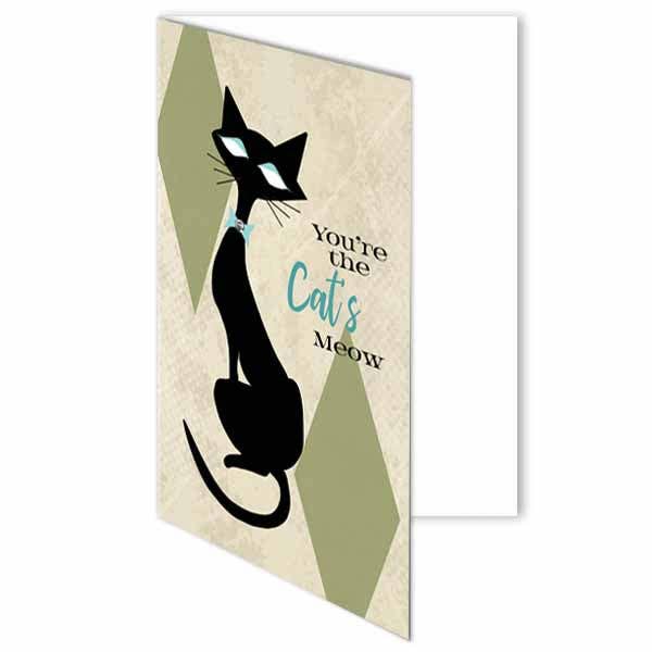 Mod Lounge Paper Company - Vente Carte de vœux classique - Carte de vœux Cat's Meow Everyday1