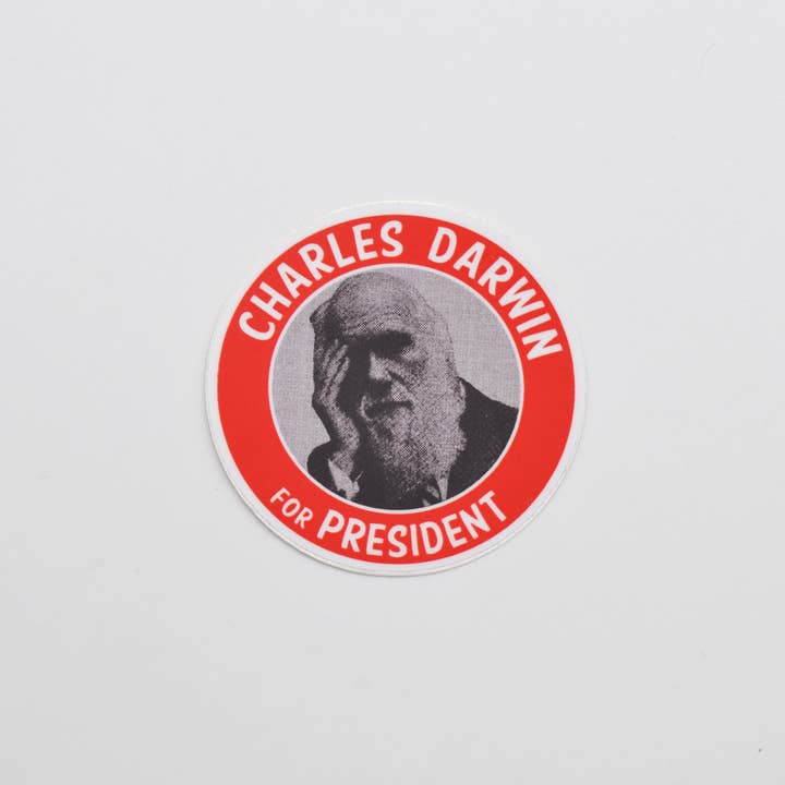 Darwin for President - Sticker for wholesale by Metal the Brand