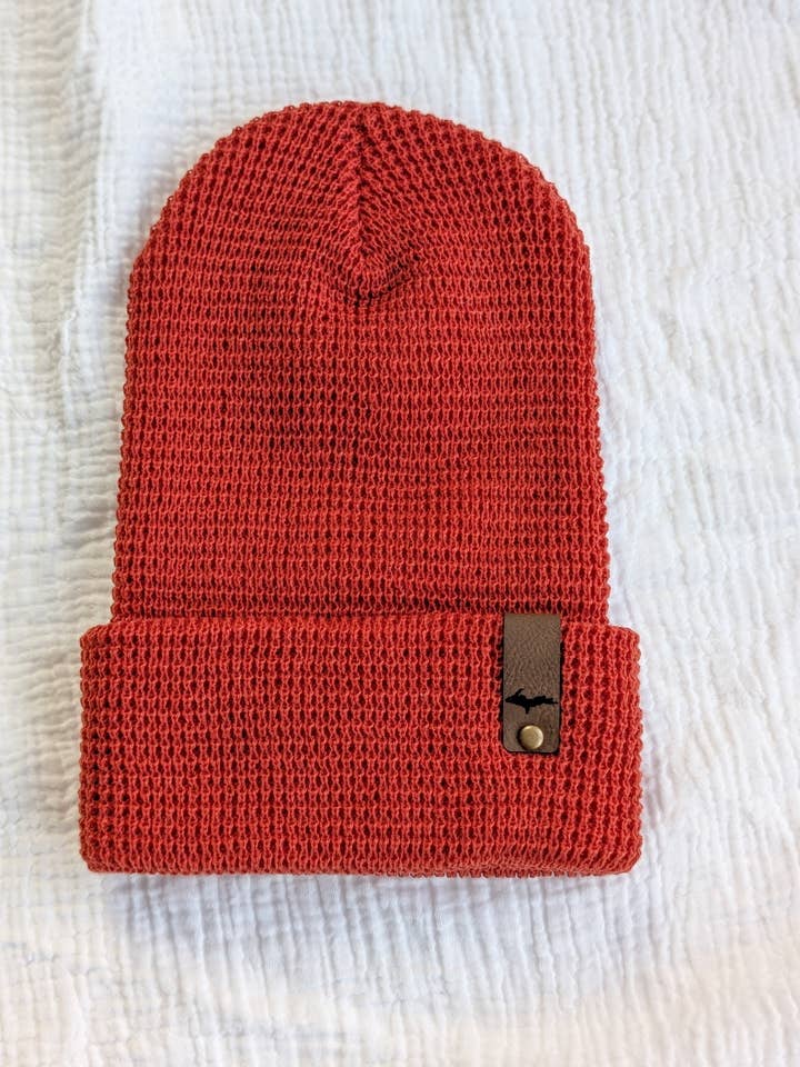 U.P. Waffle Knit Beanie, Upper Peninsula Michigan Apparel for wholesale by Simply Born Designs