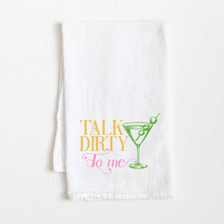 Pano de Cozinha de Saco de Farinha "Fala-me Sujo" - 36” x 32” por atacado de Towel Town