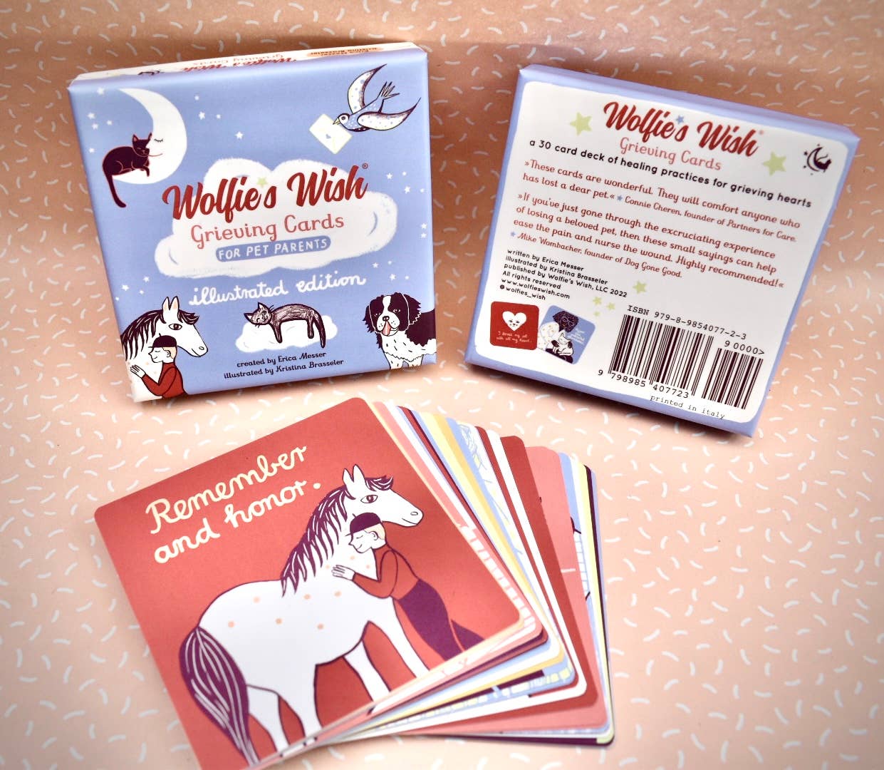Wolfie’s Wish - Vente Urne - Cartes illustrées de soutien pour la perte d’un animal de compagnie2