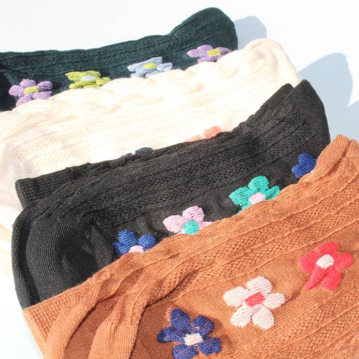 BLUMENSOCKEN - 4 FARBEN für den Großhandel von ROCKY ROSA