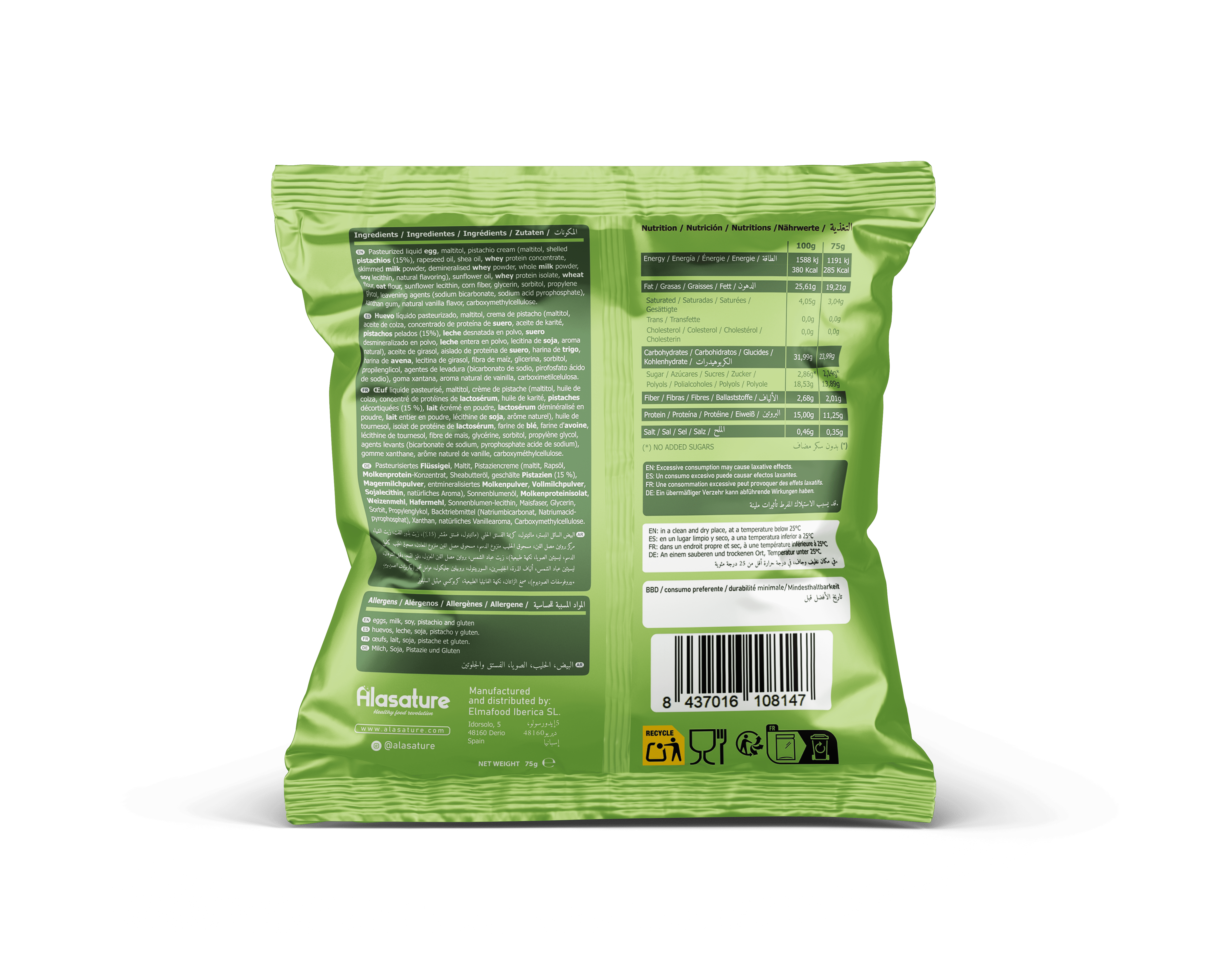 Alasature / Elmafood Iberica SL – wholesale Kakor – Pistaciedonut med krämig fyllning1