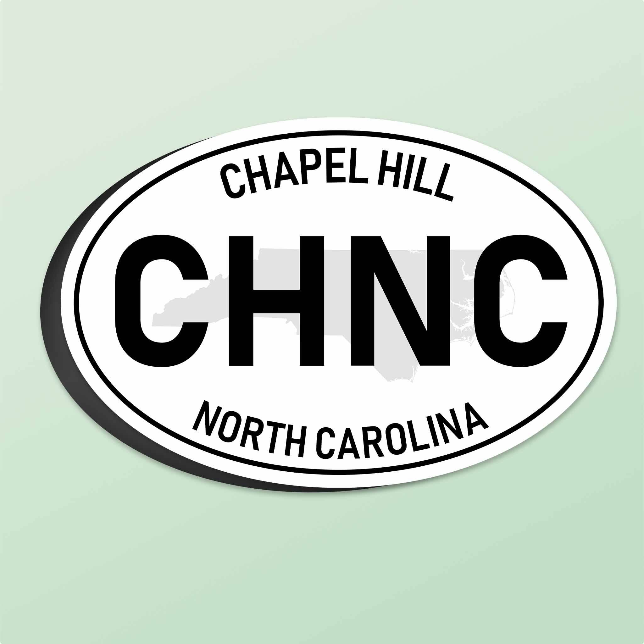 Sentinel Supply - Vente Aimants - Aimant de voiture ovale blanc Chapel Hill Caroline du Nord NC0
