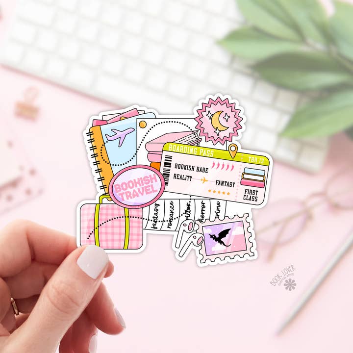 Bookish Travel Stickers / Bookish Stickers / Book Lover Gift for wholesale by Book Lover Merch Shop