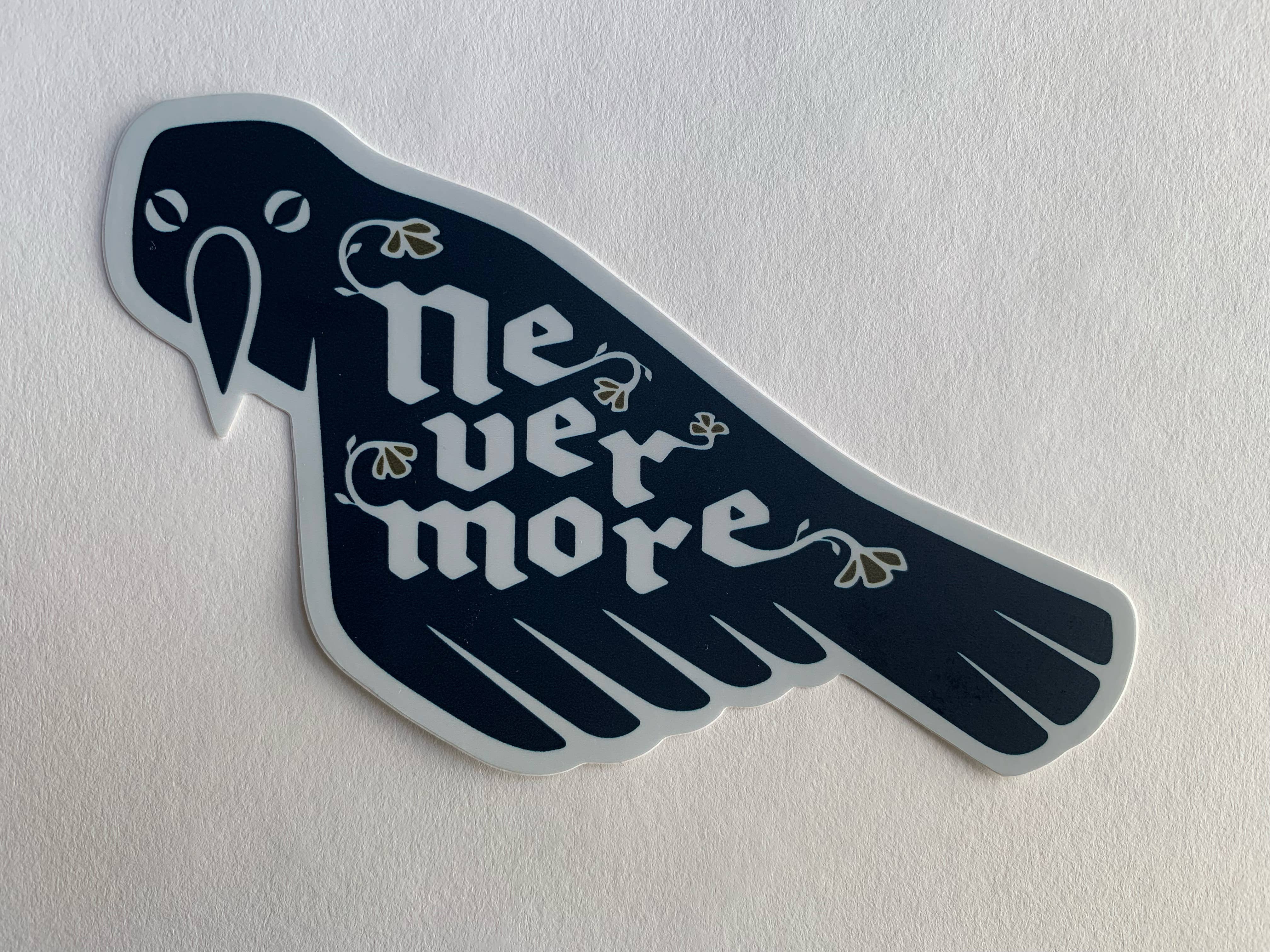 Fresh Fish - Wholesale Sticker - Edgar Allan Poe Raven Nevermore Bumper Sticker / Vinyl Decal1
