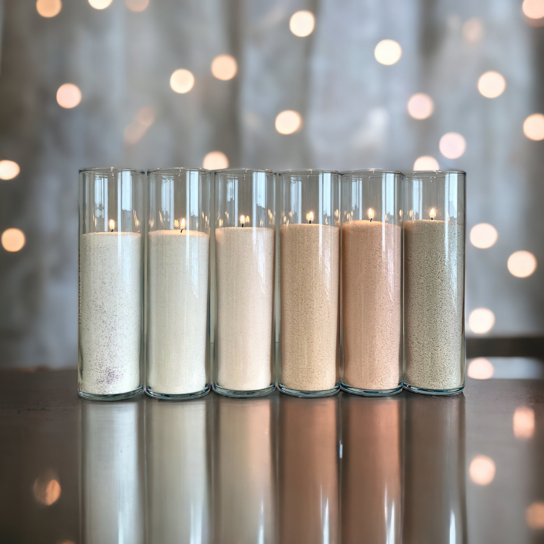 The Candledust - Wholesale Pillar Candle - Candle sand Colored Candledust Bulk 3kg  ~ 750h + 30 wicks 19