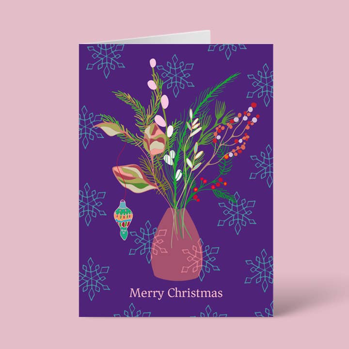 Christmas Vase Greeting Card for wholesale by Oditti