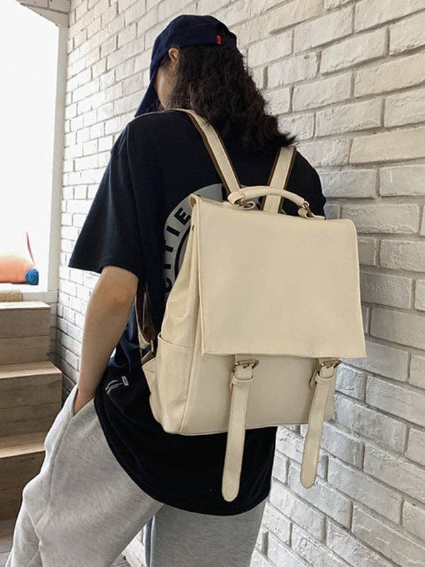 UZ Wholesale Store – Großhandel Rucksack – Damen – Einfacher einfarbiger Vintage-Rucksack6