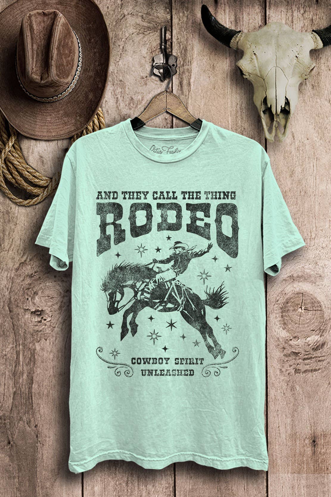 Lotus Fashion Collection - Wholesale Screen Printed T-Shirt - Women's - And They Call The Thing Rodeo Western Graphic Top3