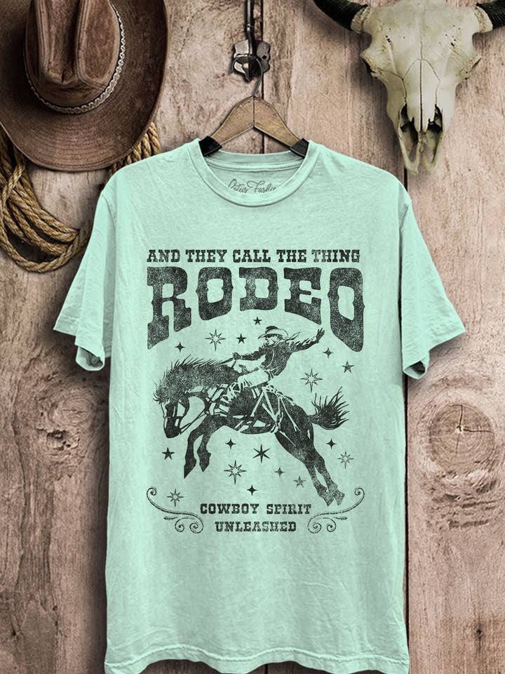 Lotus Fashion Collection - Wholesale Screen Printed T-Shirt - Women's - And They Call The Thing Rodeo Western Graphic Top3