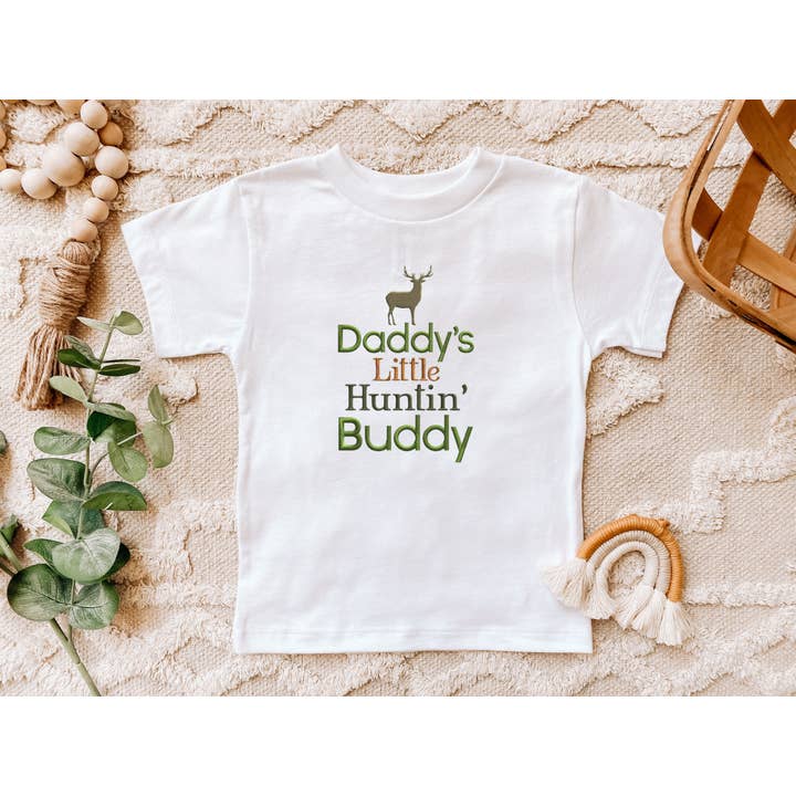 Daddy's Little Hunter Embroidered T-Shirt for wholesale by Cordelia Rae