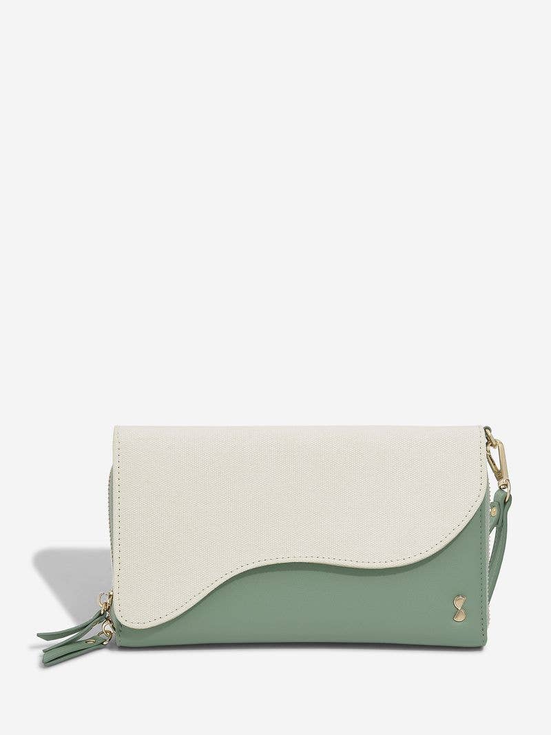 Stackers – wholesale Jewellery box/organiser – Wave Collection - Seafoam Green Jewellery Roll 1