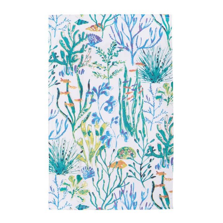 Coastal Coralie Sound Coral Kitchen Towel for wholesale by C&F Home