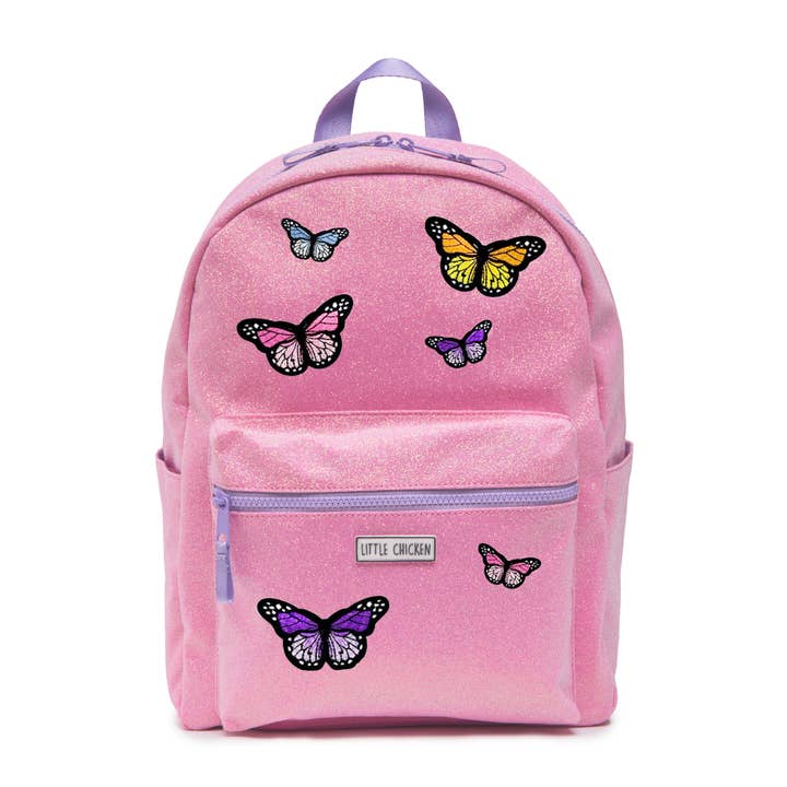 Little Chicken – wholesale Ryggsäck - Barn – Glitter barnryggsäck med lappar, flickor tillbaka till skolan