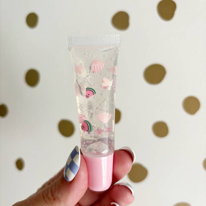 Watermelon Seashell Lip Gloss Tube for wholesale by Live Sweet