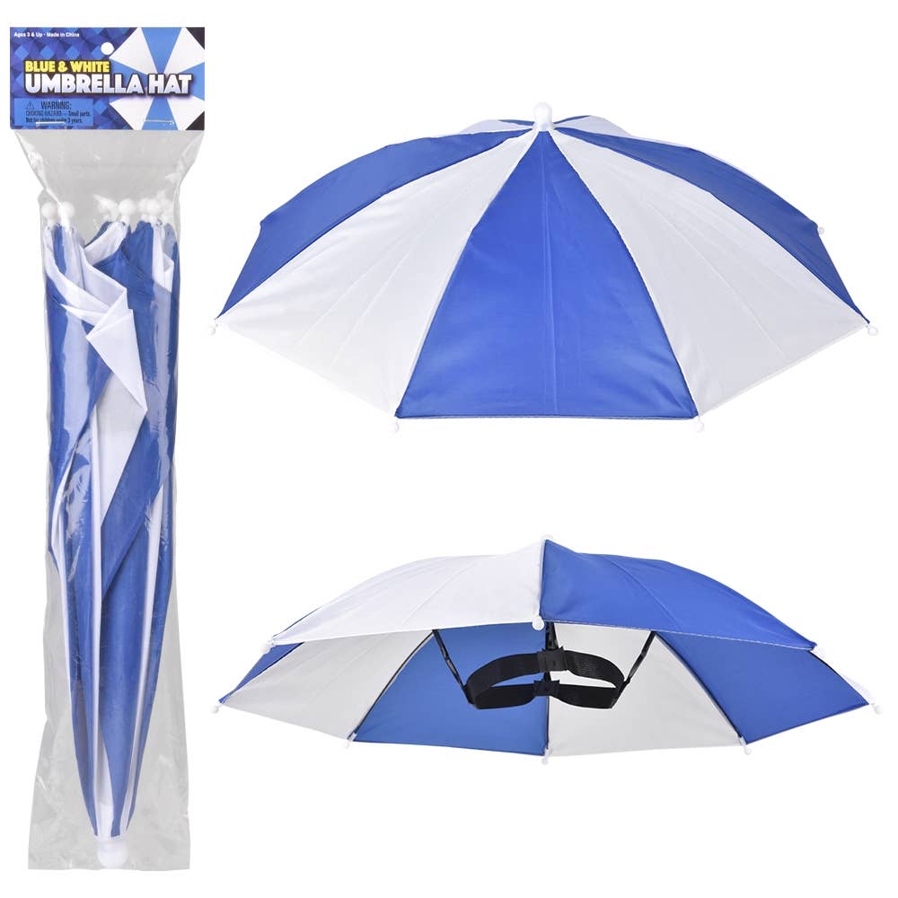 La Luna Bella - Toys – wholesale Classic toy – Kids – Blue And White Umbrella Hat 20"- LLB Toys0